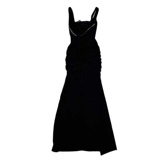 Club L - Square Neck Maternity Maxi Dress With Split in Black - Picture 4 of 7